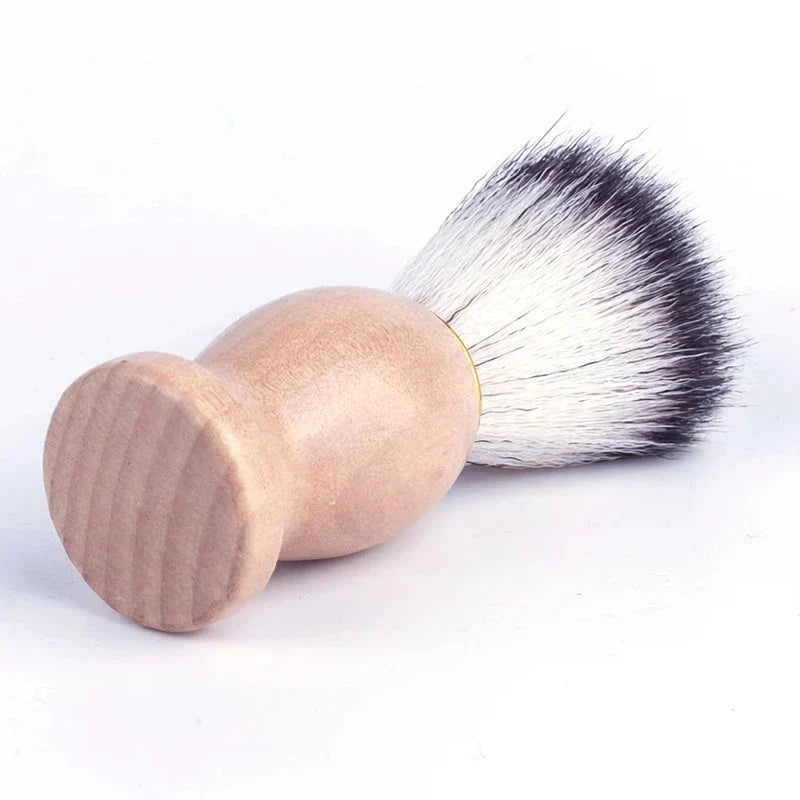 High Quality Men's Wooden Handle Shaving Brush with Premium Badger Hair Bristles for a Luxurious Shaving Experience