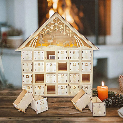 Handcrafted British Christmas ornaments in natural wood colour, showcasing elegant European-inspired design