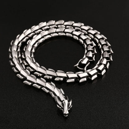 Titanium Steel Men's Necklace with Animal and Zodiac Designs in Steel, Black, and Gold Colors