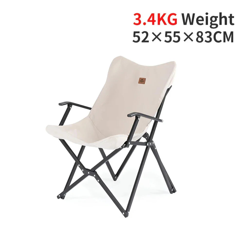 Outdoor Foldable Moon Chair with Lightweight Aluminium Alloy Frame and Durable 600D Oxford Cloth Seat