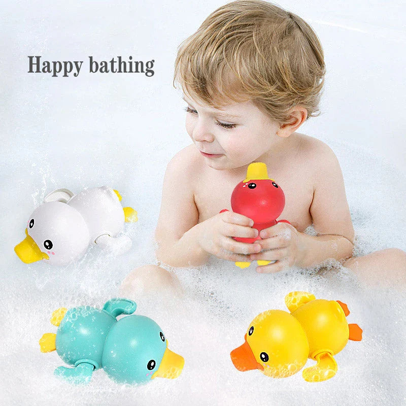 Classic Clockwork Bathing Ducks - Fun and Educational Bath Toys for Ages 0-6
