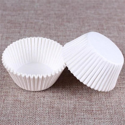 Premium British-made paper cupcake liners in a mixed colour pack, perfect for baking delicious treats at home