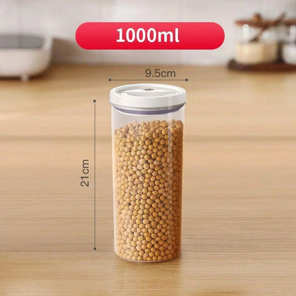 Premium clear acrylic storage jar with airtight lid, available in various sizes for versatile home organisation