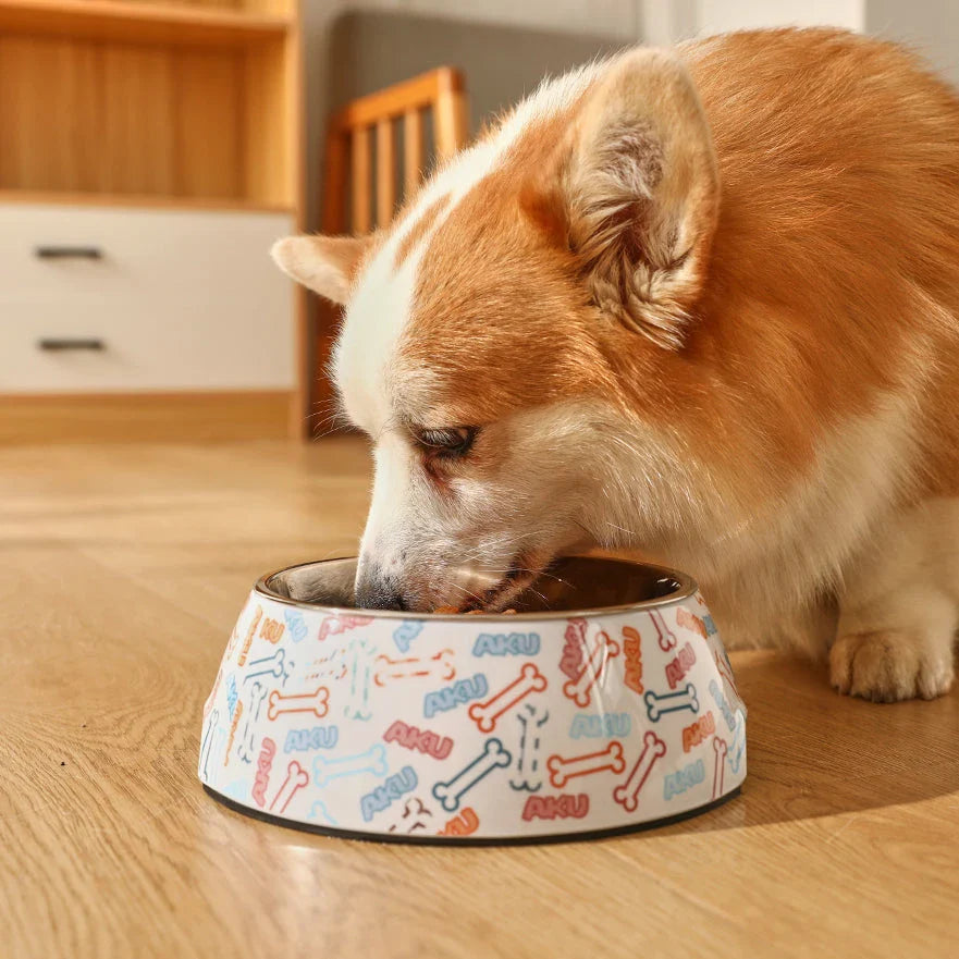 Anti-Tipping Stainless Steel Pet Food and Water Bowl - Durable, Spill-Proof Design for Hassle-Free Mealtime
