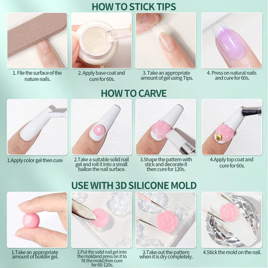 Nailpop Solid Nail Patch Gel - Premium transparent adhesive for long-lasting, polished manicures