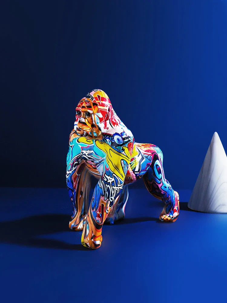 Handcrafted Gorilla Ornaments made from high-quality synthetic resin, featuring a charming and sophisticated design for festive home decor