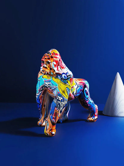 Handcrafted Gorilla Ornaments made from high-quality synthetic resin, featuring a charming and sophisticated design for festive home decor