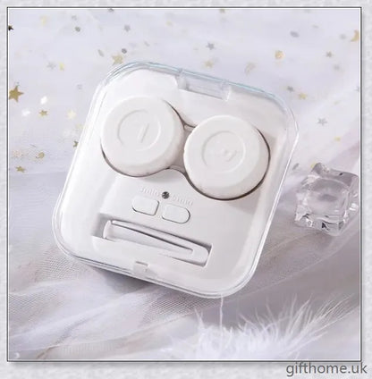 Automatic contact lens cleaning device with vibration technology for hassle-free lens care