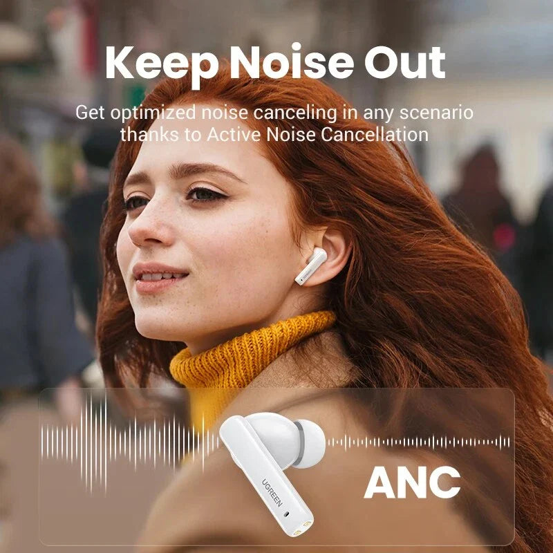 HiTune T3 ANC Wireless Earbuds with Bluetooth 5.2, Active Noise Cancellation, and Immersive Sound