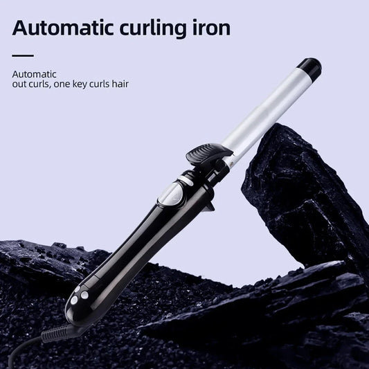 Professional 25mm Automatic Curling Iron with 360-degree Rotation and Adjustable Temperature for Salon-Quality Curls
