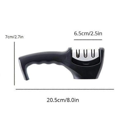Razor-Sharp Handheld Knife Sharpener with Three-Stage Sharpening Process for Effortless Meal Preparation