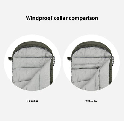 Naturehike Luxury Down-filled Sleeping Bag for Outdoor Camping in Hollow Cotton/Clay Gray, Hollow Cotton/Moxa Leaf Green, and Down Cotton/Sky Blue colours