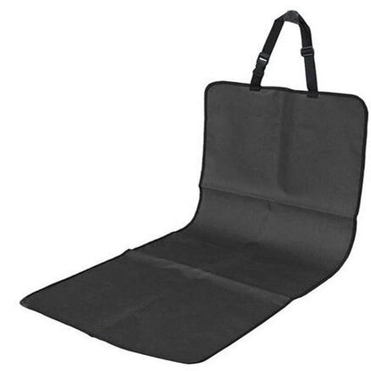 Premium waterproof pet car seat cover in red, designed to protect vehicle's back bench from dirt, fur, and spills