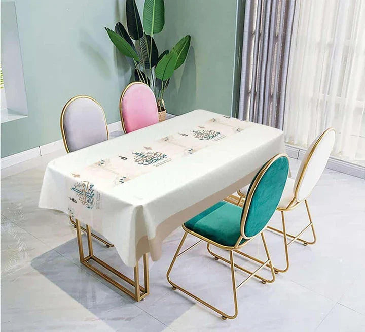 Elegant Muslim Ramadan table cloth with intricate Islamic-inspired design in various size options