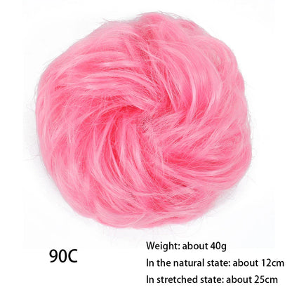 Messy Chignon Donut Hair Bun Pad in Fawn Brown, a versatile hair accessory that provides effortless elegance