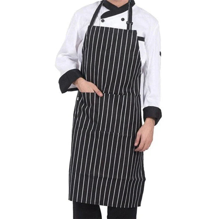 Premium adjustable chef's apron with pockets for men, made of high-quality polyester fabric in a variety of colours