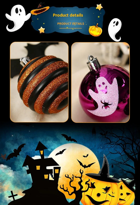 Handcrafted painted ghost pendants in a versatile design for Halloween decor and parties
