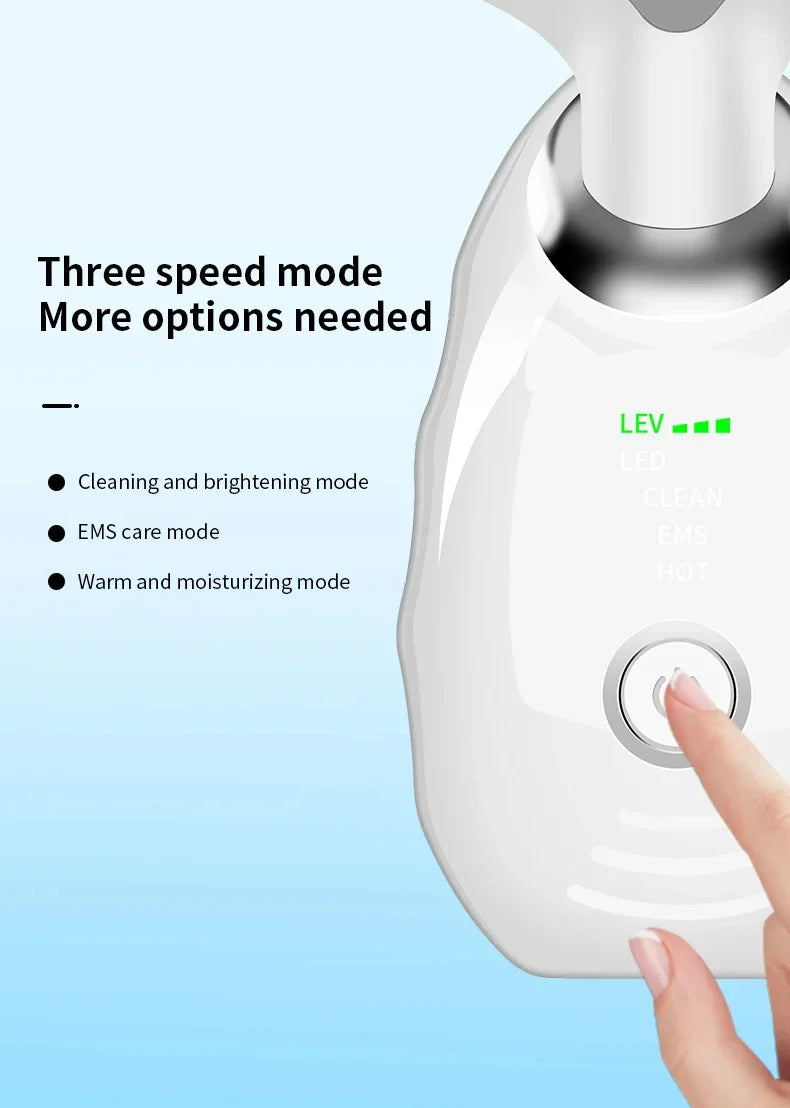 Premium skin tightening and facial massager with LED photon therapy to reduce wrinkles, tighten skin, and improve overall skin health