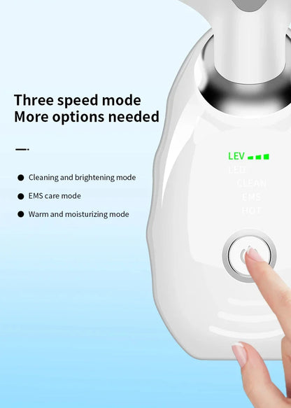 Premium skin tightening and facial massager with LED photon therapy to reduce wrinkles, tighten skin, and improve overall skin health