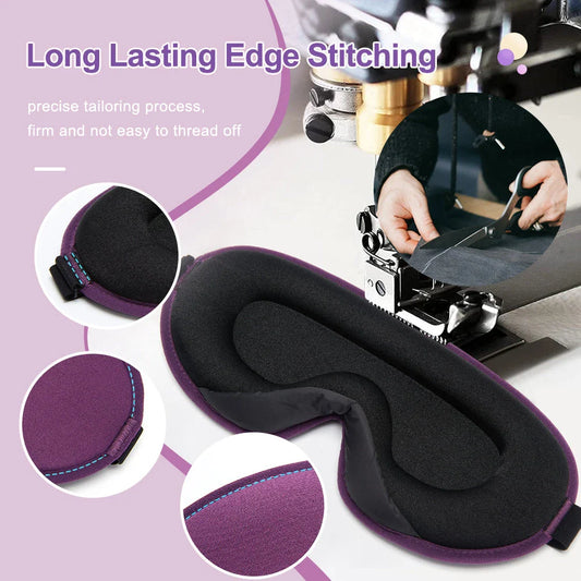 Luxury 3D Memory Foam Silk Sleep Mask for Uninterrupted, Comfortable Sleep
