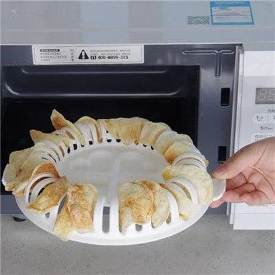 Premium high-quality eco-friendly microwave potato crisps maker with adjustable thickness settings for homemade crispy snacks