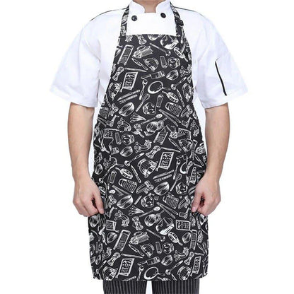 Premium adjustable chef's apron with pockets for men, made of high-quality polyester fabric in a variety of colours
