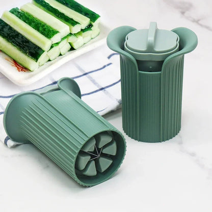 Trendha Premium Cucumber Slicer in green colour, a versatile kitchen tool for effortless slicing and vegetable prep