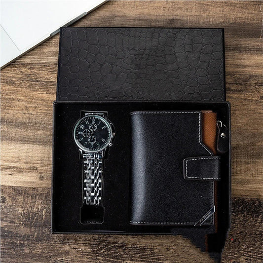 Luxury Business Watch Leather Bag Wallet Gift Set for Gentlemen in the UK