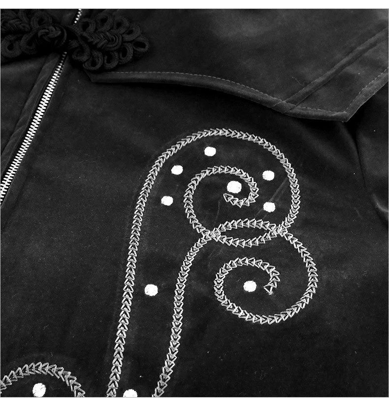 Premium Gothic Halloween Coat with Stand Collar - A Stylish and Durable Jacket for Men