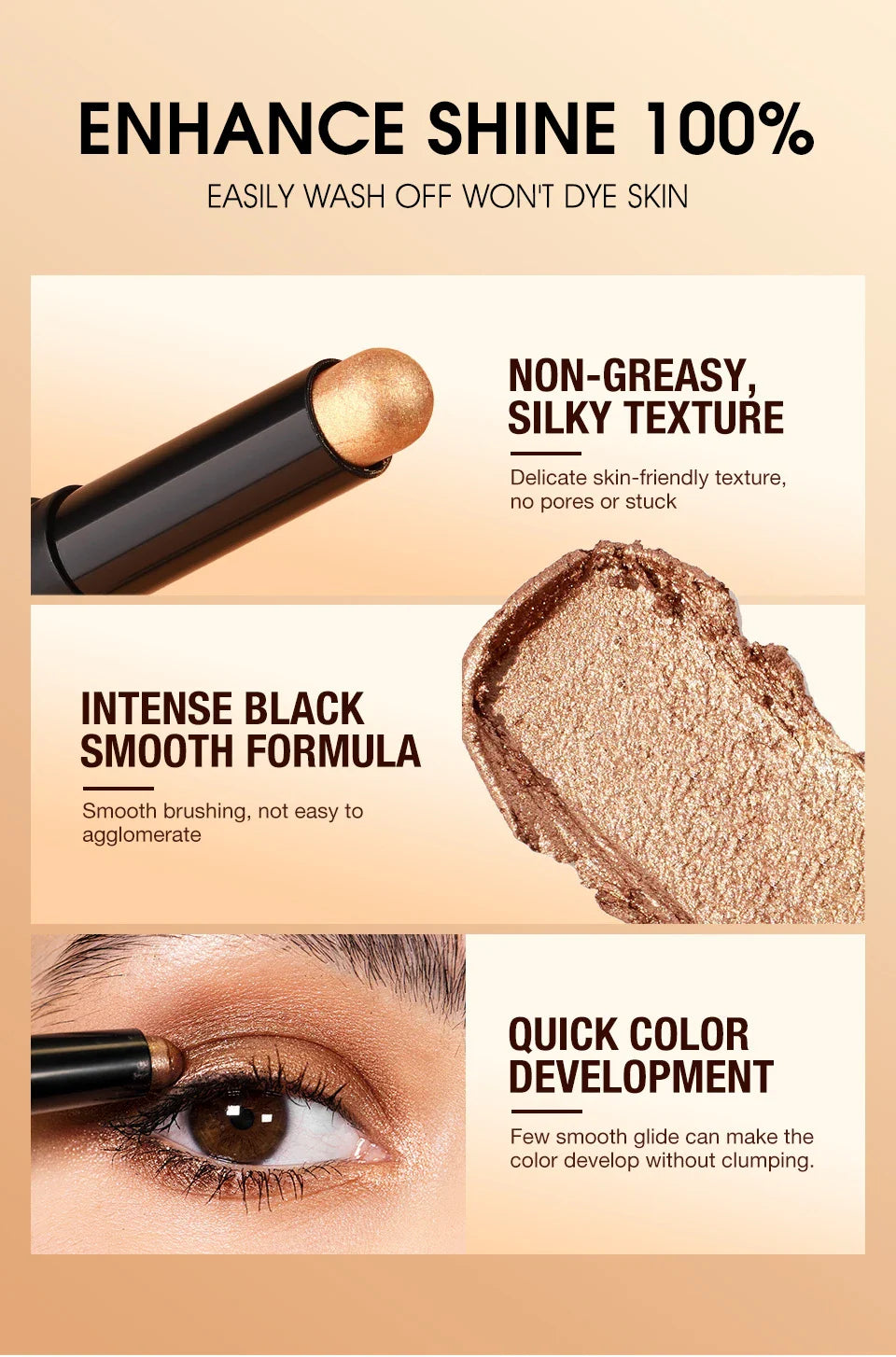 Premium 8-Colour Eye Shadow Stick Palette with Smudge-Resistant Formula for Flawless, Long-Lasting Eye Makeup