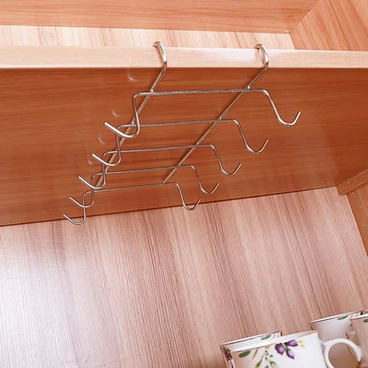 Premium large capacity stainless steel mug rack with 10-mug storage capacity, sleek and durable design for modern kitchen organisation