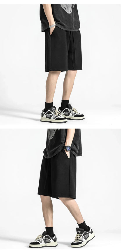 Premium straight-fit drawstring trousers in white, khaki, and black colours for stylish British men
