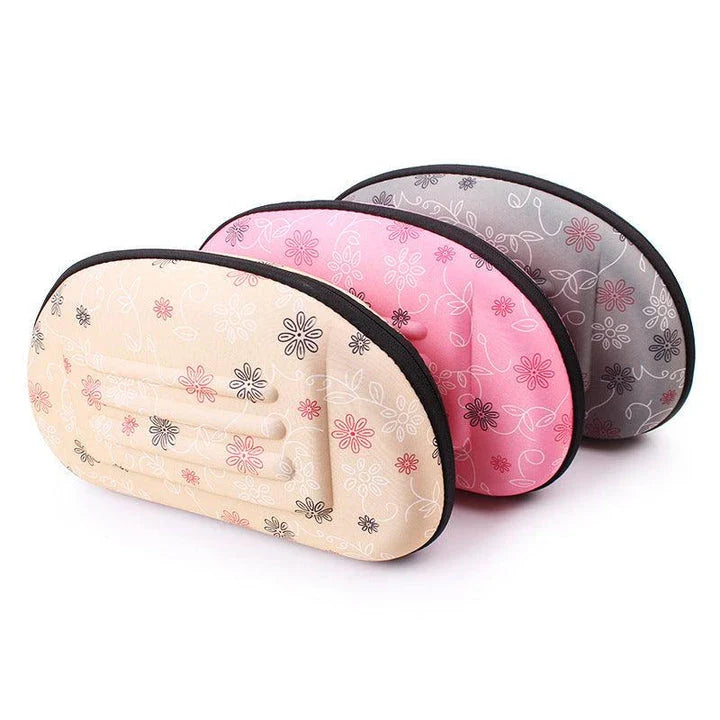 Premium breathable dog carrier in champagne colour with plush polyester lining and mesh panels for comfortable pet travel
