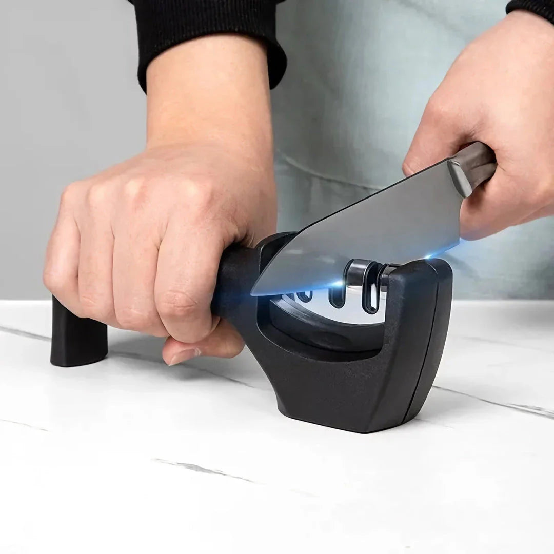 Razor-Sharp Handheld Knife Sharpener with Three-Stage Sharpening Process for Effortless Meal Preparation