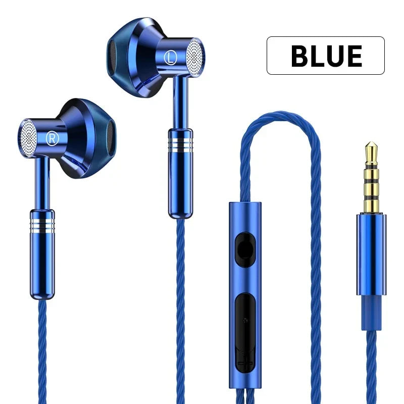 Premium 3.5mm wired sports earphones with microphone, featuring high-resolution sound, waterproof design, and convenient controls for active lifestyles.