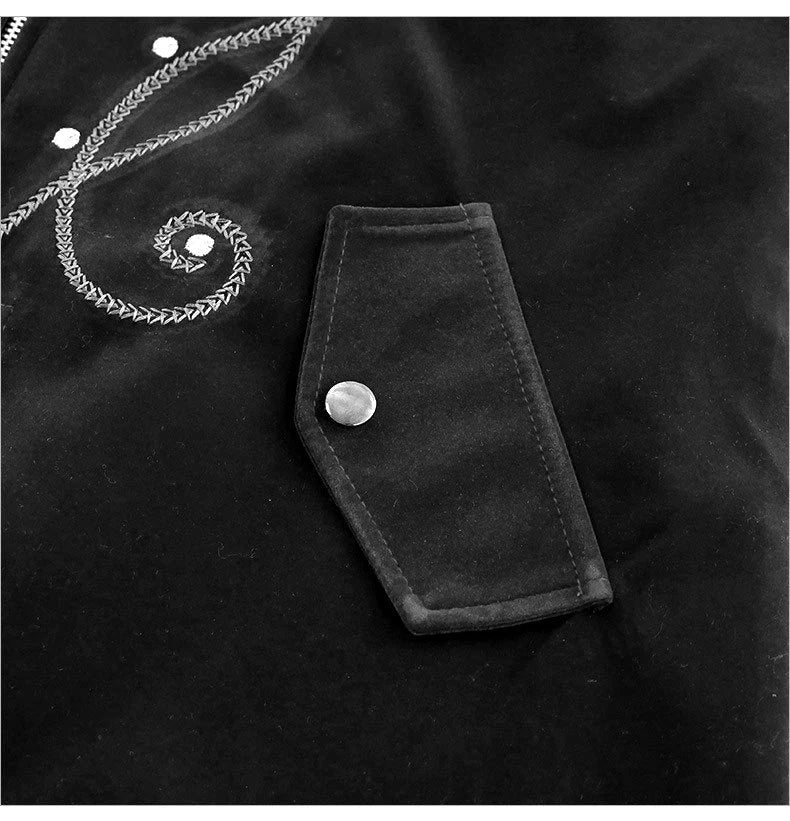 Premium Gothic Halloween Coat with Stand Collar - A Stylish and Durable Jacket for Men