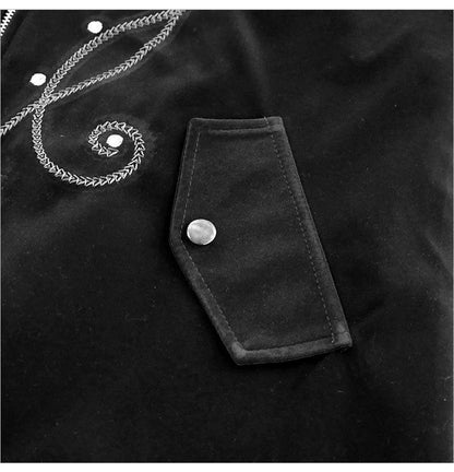 Premium Gothic Halloween Coat with Stand Collar - A Stylish and Durable Jacket for Men