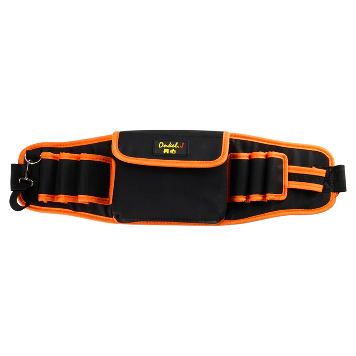 Premium Electrician's Tool Belt Organiser made from durable Oxford cloth with customisable tool slots and adjustable belt for hands-on tradespeople