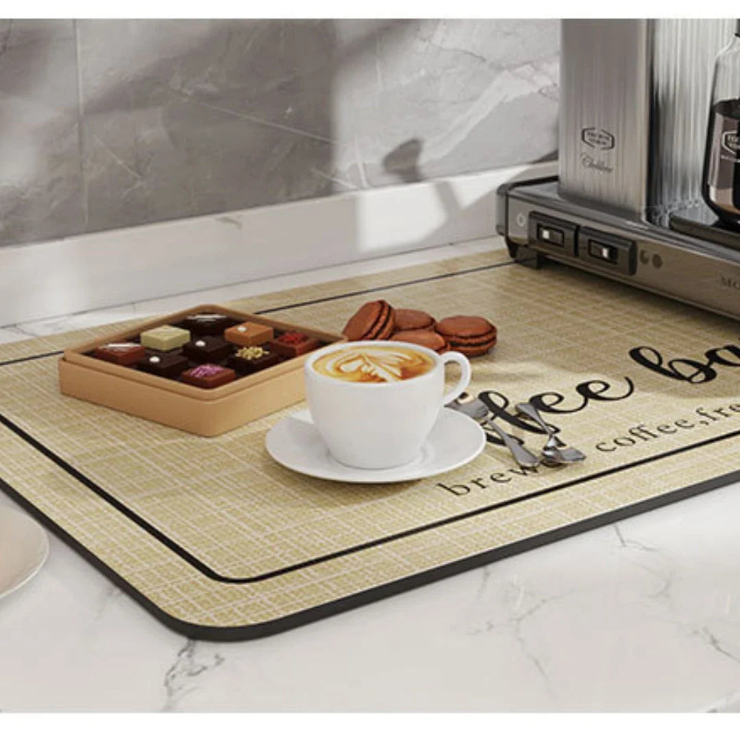 Premium polyester linen-style antifouling mat in various sizes for easy cleaning and elegant home decor