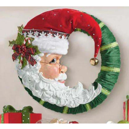 A festive throw pillow pendant featuring a white-bearded Santa Claus design, perfect for celebrating the holidays in style.
