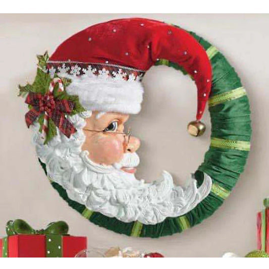 A festive throw pillow pendant featuring a white-bearded Santa Claus design, perfect for celebrating the holidays in style.