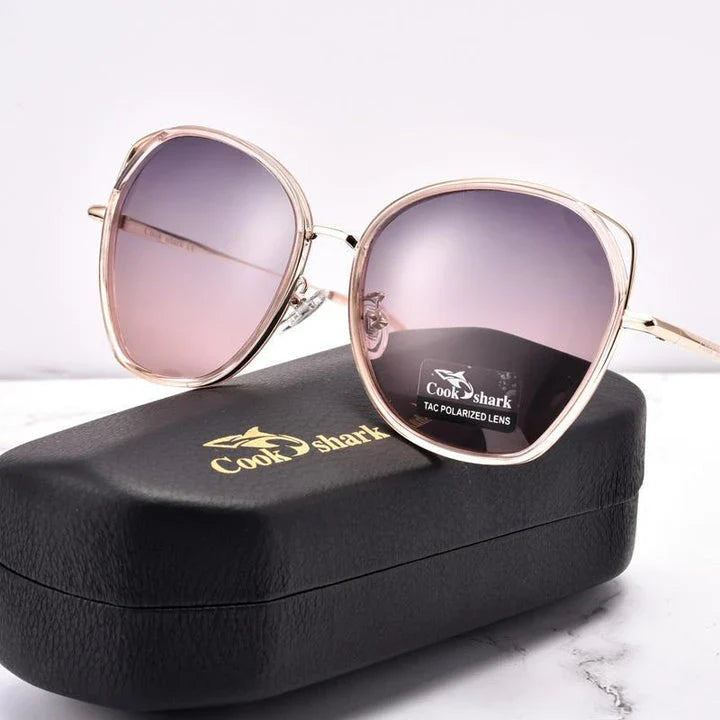 Stylish Polarized Butterfly Sunglasses for Women with Lightweight Alloy Frame and Resin Lenses