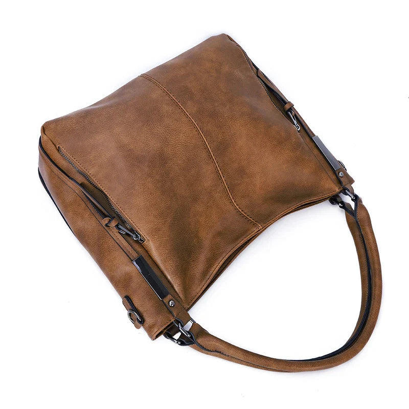 Fashionable PU Leather Bucket Bag with Spacious Interior and Comfortable Single Strap