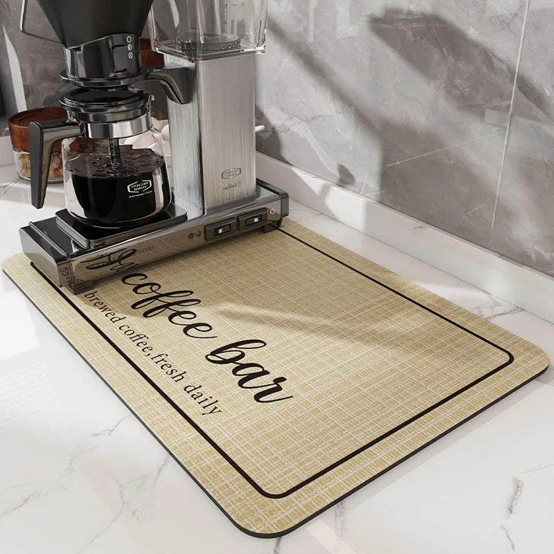 Premium polyester linen-style antifouling mat in various sizes for easy cleaning and elegant home decor