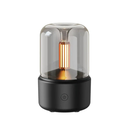 Essential Oil Aroma Diffuser with Soothing Candlelight Effect and LED Lighting