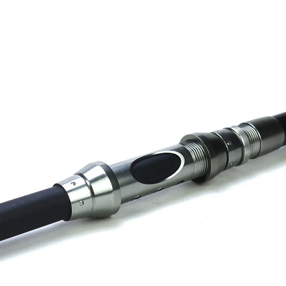 Premium telescopic sea fishing rod made of carbon fibre with adjustable length from 2.1 to 3.0 metres for versatile saltwater angling