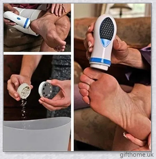 Premium callus removal device with dual speeds and finishing head for smooth, soft feet