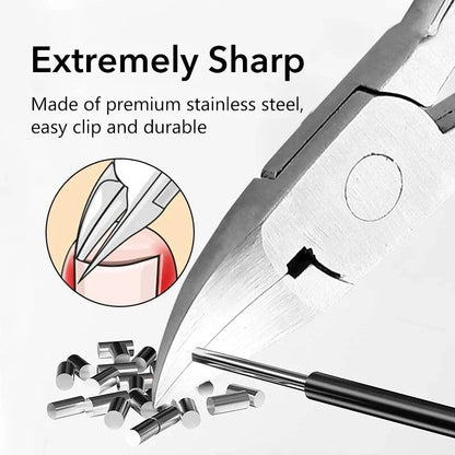 Premium Stainless Steel Toenail Trimmer with Angled Head, Ergonomic Grip, and Protective Storage Tin
