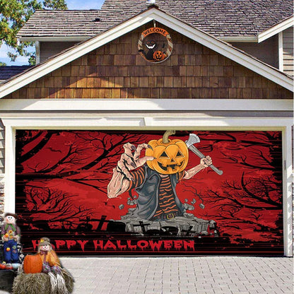 Decorative hanging cloth fabric with geometric abstraction pattern for Halloween party backdrop