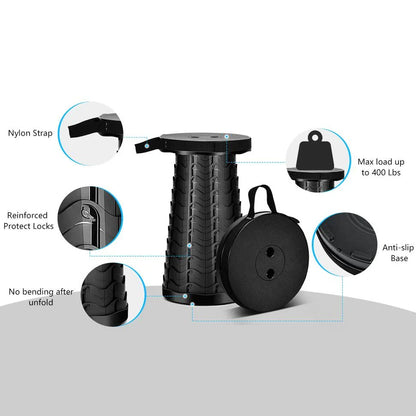 Adjustable Height Portable Telescopic Stool - Sturdy, Lightweight, and Perfect for Outdoor Activities